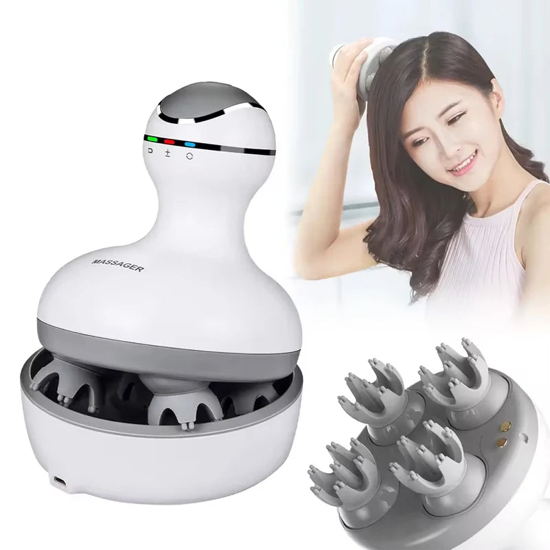 Electric Scalp Silicone Head Massager